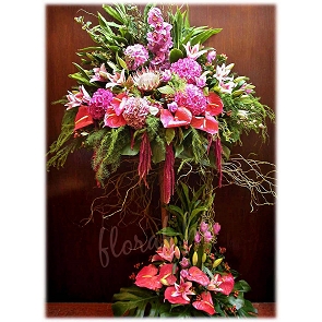 OP24  2 Levels Flower Arrangements with Stand OP24  2 Levels Flower Arrangements with Stand
